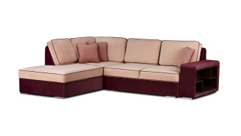 Γωνιακός καναπές SENA με κρεβάτι, αποθηκευτικό χώρο & ραφιέρα | NANI