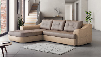 Γωνιακός καναπές HOLYWOOD με κρεβάτι, αποθηκευτικό χώρο & μηχανισμό PUMA | NANI