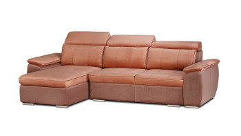 Γωνιακός καναπές IMOLA με κρεβάτι, ρυθμιζόμενη πλάτη & αποθηκευτικό χώρο | NANI